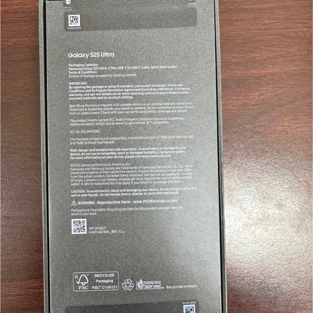 Samsung Smartphone Box with Stylized Graphic